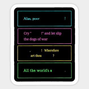 Broken Bard Quotes Sticker